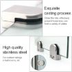 Concave Curved Bottom Matte 304 Stainless Steel Glass/Wood Clamp Bracket - 5