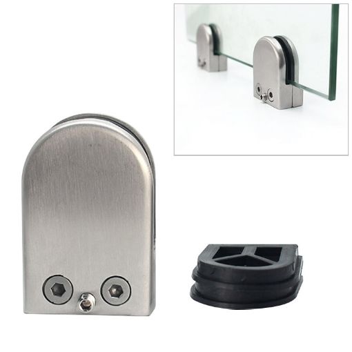 Matte Polished 304 Stainless Steel Glass/Wood Clamp Bracket 5-8mm - 1