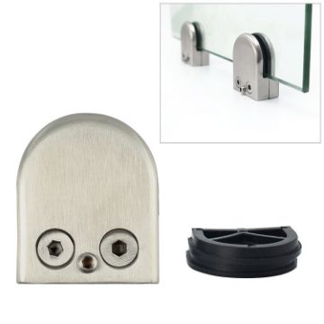 Concave Matte Polished 304 Stainless Steel Glass/Wood Clamp Bracket - 1