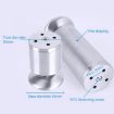 Stainless Steel Column Sofa Cabinet Foot, 80mm Height - 3