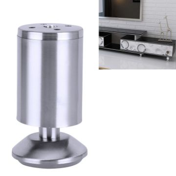 100mm Stainless Steel Column Sofa Cabinet Foot - Wire Drawing Finish - 1