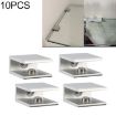 10 PCS 10mm Single Hole Aluminum Alloy Glass Fixing Clip, Size S - 1