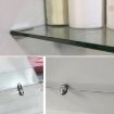 Zinc Alloy 10mm Rectangular Glass Fixing Clamp - Bright Fixed Bracket - 5