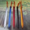 5 PCS Black Aluminium Tent Pegs with Rope - 18cm Outdoor Accessories - 2