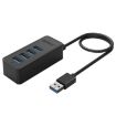 ORICO W5P-U3-100 4-Port USB 3.0 HUB with 100cm Cable Power Supply Black - 1