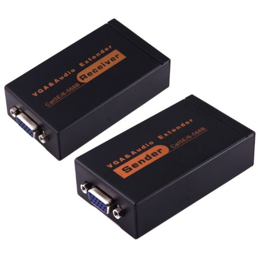 VGA & Audio Extender 1920x1440 HD 100m Cat5e/6 Adapter AU Plug - 1