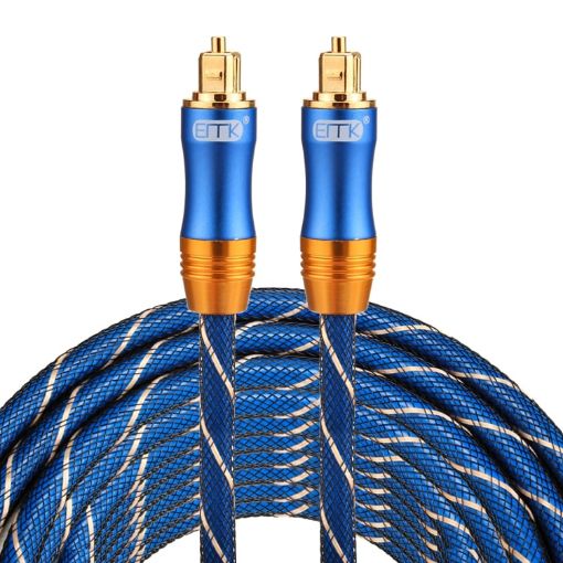 EMK LSYJ-A 8m Gold Plated Toslink Male to Male Optical Audio Cable - 1