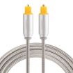 EMK 1.5m Toslink Male to Male Digital Optical Audio Cable Silver - 1