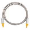 EMK 1.5m Toslink Male to Male Digital Optical Audio Cable Silver - 3