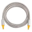 EMK 3m Toslink Male to Male Digital Optical Audio Cable, Silver - 3