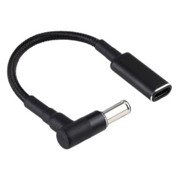 Elbow to USB-C Adapter Cable, 6.0 x 1.4mm, Nylon Braid, Type-C - 1