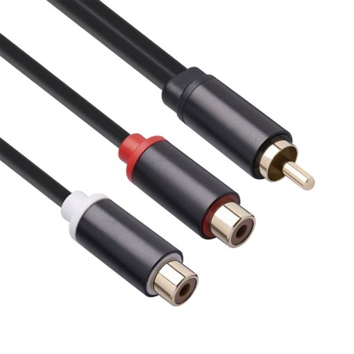 RCA Male to Dual RCA Female Audio Adapter Cable 3686MFF-03 - 1