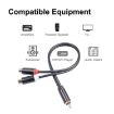 RCA Male to Dual RCA Female Audio Adapter Cable 3686MFF-03 - 4