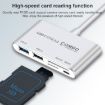 5 in 1 USB-C/Type-C Card Reader: SD/TF, USB 3.0/2.0 Ports, Gold - 3