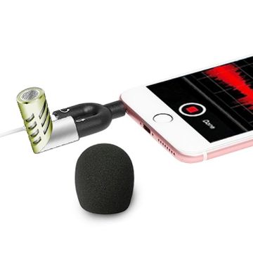 R1 Mini Condenser Microphone for Smartphones & Tablets, 3.5mm Port, Green - 1