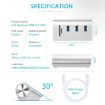 Rocketek HUB-3PC2 USB 3.0 Splitter HUB Adapter - High Speed, White - 3