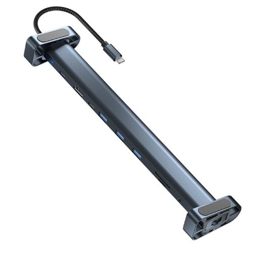 BYL-2212 10 in 1 USB-C/Type-C HUB Adapter for Enhanced Connectivity - 1