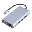 BYL-2111 7-in-1 USB-C/Type-C Docking Station HUB Adapter - Silver - 1