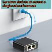 OZHW3 RJ45 1 to 2 Splitter Adapter 1000M LAN Ethernet Connector - 5
