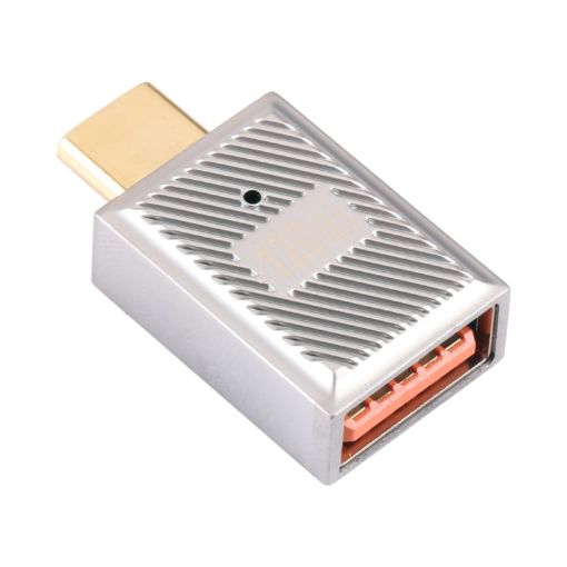 USB-C Male to USB Female 10 Gbps Charging Adapter - Silver - 1