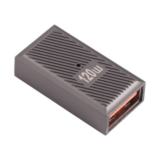 USB Female to USB-C Female 10 Gbps Charging Adapter - Gun Metal - 1
