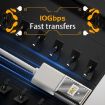 USB-C Male to USB Female 10 Gbps 90 Adapter - Gun Metal - 6