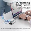 ORICO PW11-6PCR R45 Type-C USB-C 6-in-1 Docking Station Silver 5Gbps - 8