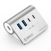 ORICO M3CU2 4-Port Type-C & USB 3.2 Gen2 10Gbps HUB - Silver Aluminum - 1