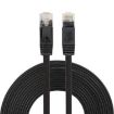 5m CAT6 Ultra-thin Flat Ethernet LAN Cable RJ45 Patch Lead Black - 1