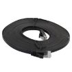 5m CAT6 Ultra-thin Flat Ethernet LAN Cable RJ45 Patch Lead Black - 2