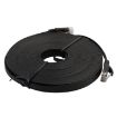 10m Black CAT6 Ultra-thin Flat Ethernet LAN Cable RJ45 Patch Lead - 2