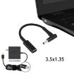 100W USB-C Adapter Cable 18.5-20V 3.5x1.35mm Nylon Braid Elbow - 5