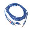 REXLIS 3610 3m 3.5mm to Dual RCA Gold-Plated Audio Cable Blue Braided - 4