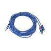 REXLIS 3610 3.5mm to Dual RCA Gold-Plated Audio Cable, 5m Blue Braided - 4