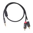 REXLIS 0.5m 3.5mm to Dual RCA Gold-Plated Audio Cable for Speakers - 2
