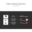 REXLIS 0.5m 3.5mm to Dual RCA Gold-Plated Audio Cable for Speakers - 8