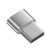 USB 2.0 Male to Female Type-C Adapter, Silver - Compact and Durable - 2