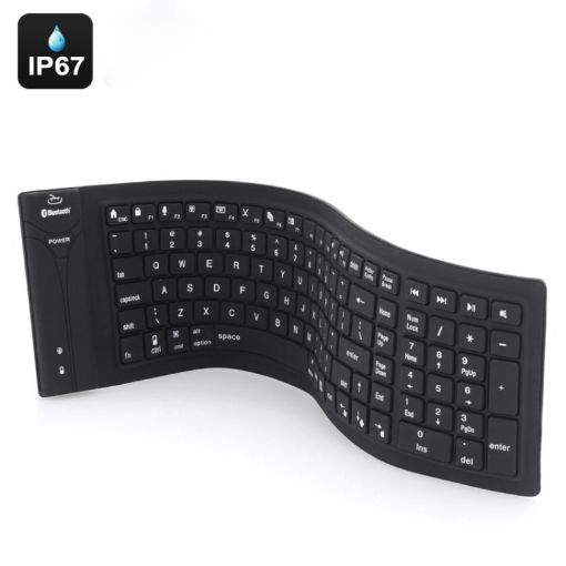 Foldable Silicone Bluetooth Keyboard JA-11, 108-Keys, Portable Design - 1