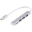 T-818 TF + 3 USB 3.0 to USB-C Hub Adapter Silver - 1