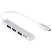 T-818 TF + 3 USB 3.0 to USB-C Hub Adapter Silver - 2