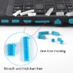 Universal Silicone Anti-Dust Plugs for Laptop - 13 in 1 (Black) - 4