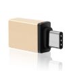 Gold Aluminum Alloy USB-C 3.1 to USB 3.0 Adapter - Data/Charger - 2