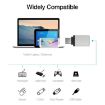 USB-C 3.1 Male to USB 3.0 Female Adapter, Aluminum Alloy, Silver - 3