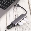 T-811 4 in 1 USB-C Hub: 3 USB 3.0 + USB-C Ports Docking Station - 7