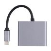 Dual HDTV USB-C/Type-C HUB Adapter - 2 in 1 Ports, 70 Characters - 2