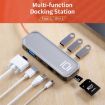 ROCK TR01 10-in-1 Type-C/USB-C to HDMI VGA Multifunction Hub Adapter Silver - 2