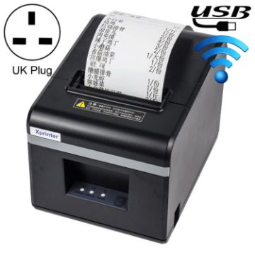 Xprinter N160II 80mm Thermal Receipt Printer USB+WIFI UK Plug 160mm/s - 1