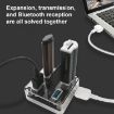 USB2.0 4 in 1 Multifunctional Transparent Desktop HUB Square Design - 4