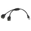 Ethernet Network CAT5 RJ45 Splitter Adapter, 1 to 2 Socket, 25cm Cable - 1