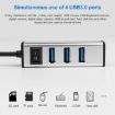 USB-C to 4 USB 3.0 Ports Aluminum Alloy HUB with Switch - Grey - 2